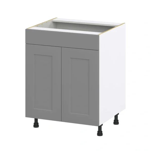 Hugo&Borg Beaumont 27-in W x 34.5-in H x 24-in D Slate Gray Sink Base Fully Assembled Cabinet (Recessed Panel Shaker Style)