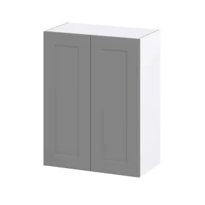 Hugo&Borg Beaumont 27-in W x 35-in H x 14-in D Slate Gray Wall Fully Assembled Cabinet (Recessed Panel Shaker Door Style)