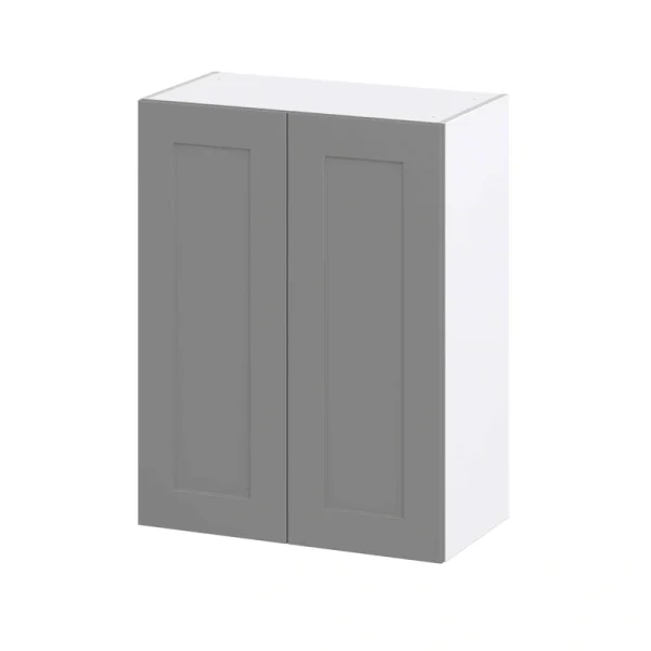 Hugo&Borg Beaumont 27-in W x 35-in H x 14-in D Slate Gray Wall Fully Assembled Cabinet (Recessed Panel Shaker Door Style)
