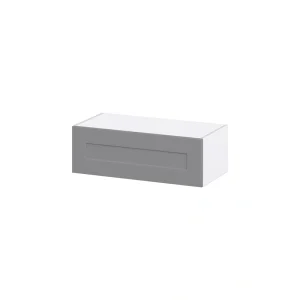 Hugo&Borg Beaumont 30-in W x 10-in H x 14-in D Slate Gray Wall Fully Assembled Cabinet (Recessed Panel Shaker Door Style)