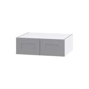 Hugo&Borg Beaumont 30-in W x 10-in H x 24-in D Slate Gray Wall Fully Assembled Cabinet (Flat Panel Shaker Door Style)