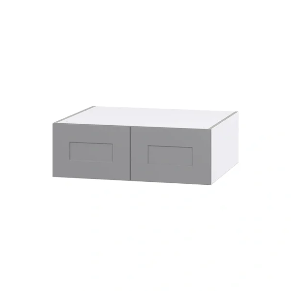 Hugo&Borg Beaumont 30-in W x 10-in H x 24-in D Slate Gray Wall Fully Assembled Cabinet (Flat Panel Shaker Door Style)