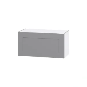 Hugo&Borg Beaumont 30-in W x 15-in H x 14-in D Slate Gray Wall Fully Assembled Cabinet (Flat Panel Shaker Door Style)