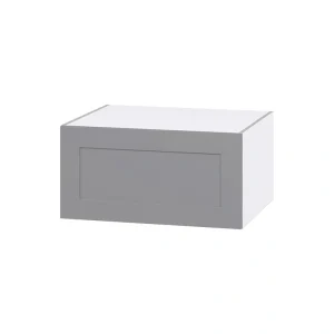 Hugo&Borg Beaumont 30-in W x 15-in H x 24-in D Slate Gray Wall Fully Assembled Cabinet (Flat Panel Shaker Door Style) T726920037