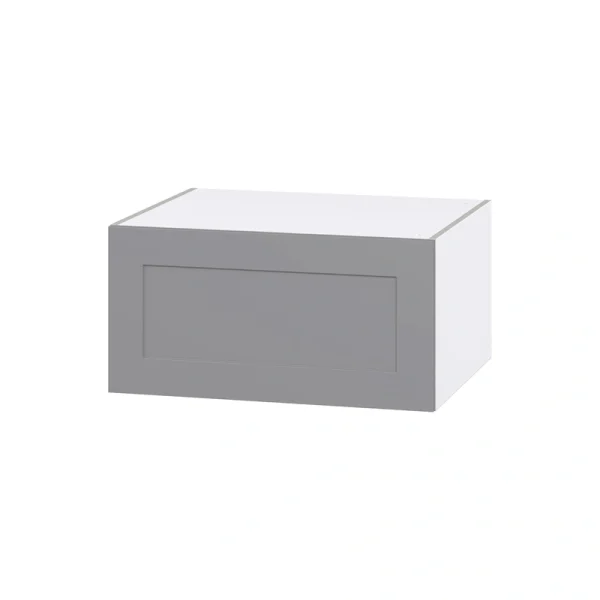 Hugo&Borg Beaumont 30-in W x 15-in H x 24-in D Slate Gray Wall Fully Assembled Cabinet (Flat Panel Shaker Door Style) T726920037