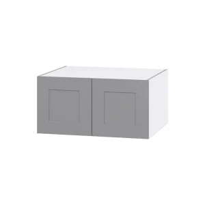 Hugo&Borg Beaumont 30-in W x 15-in H x 24-in D Slate Gray Wall Fully Assembled Cabinet (Flat Panel Shaker Door Style) T726921296