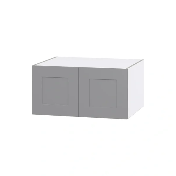 Hugo&Borg Beaumont 30-in W x 15-in H x 24-in D Slate Gray Wall Fully Assembled Cabinet (Flat Panel Shaker Door Style) T726921296