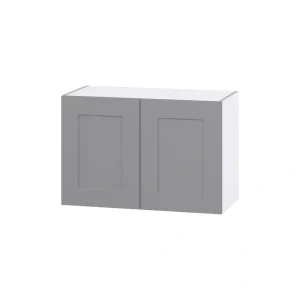 Hugo&Borg Beaumont 30-in W x 20-in H x 14-in D Slate Gray Wall Fully Assembled Cabinet (Flat Panel Shaker Door Style)