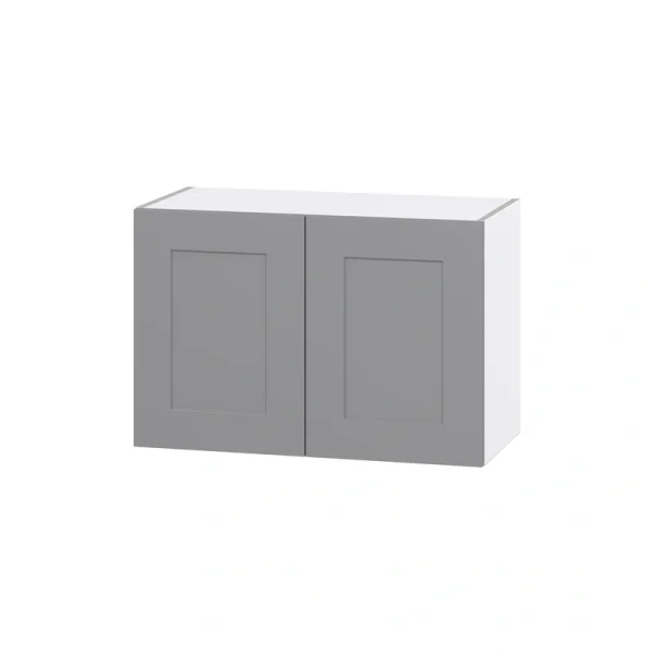 Hugo&Borg Beaumont 30-in W x 20-in H x 14-in D Slate Gray Wall Fully Assembled Cabinet (Flat Panel Shaker Door Style)