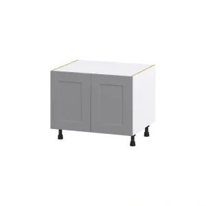 Hugo&Borg Beaumont 30-in W x 24.5-in H x 24-in D Slate Gray Sink Base Fully Assembled Cabinet (Flat Panel Shaker Style)