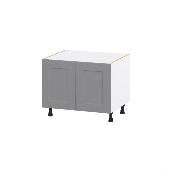 Hugo&Borg Beaumont 30-in W x 24.5-in H x 24-in D Slate Gray Sink Base Fully Assembled Cabinet (Flat Panel Shaker Style)