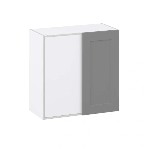 Hugo&Borg Beaumont 30-in W x 30-in H x 14-in D Slate Gray Wall Fully Assembled Cabinet (Recessed Panel Shaker Door Style)