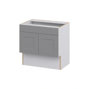 Hugo&Borg Beaumont 30-in W x 30-in H x 21-in D Slate Gray Base Fully Assembled Cabinet (Recessed Panel Shaker Door Style)