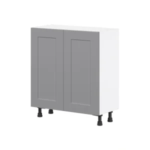 Hugo&Borg Beaumont 30-in W x 34.5-in H x 14-in D Slate Gray Base Fully Assembled Cabinet (Flat Panel Shaker Door Style)