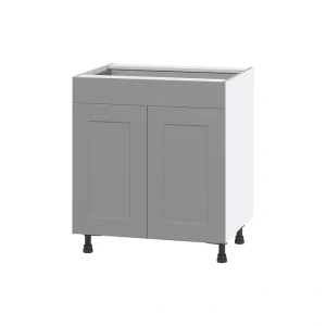 Hugo&Borg Beaumont 30-in W x 34.5-in H x 24-in D Slate Gray 1-Drawer Base Fully Assembled Cabinet (Flat Panel Shaker Style) T726920069