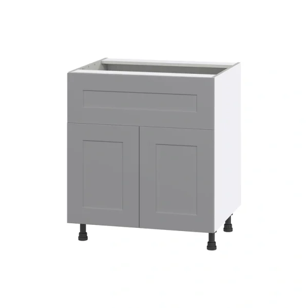 Hugo&Borg Beaumont 30-in W x 34.5-in H x 24-in D Slate Gray 1-Drawer Base Fully Assembled Cabinet (Flat Panel Shaker Style) T726920090