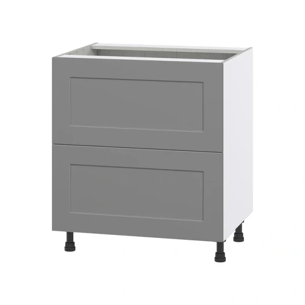Hugo&Borg Beaumont 30-in W x 34.5-in H x 24-in D Slate Gray 2-Drawer Base Fully Assembled Cabinet T726920088
