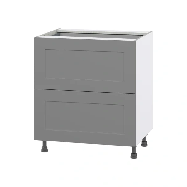 Hugo&Borg Beaumont 30-in W x 34.5-in H x 24-in D Slate Gray 2-Drawer Base Fully Assembled Cabinet T726921202