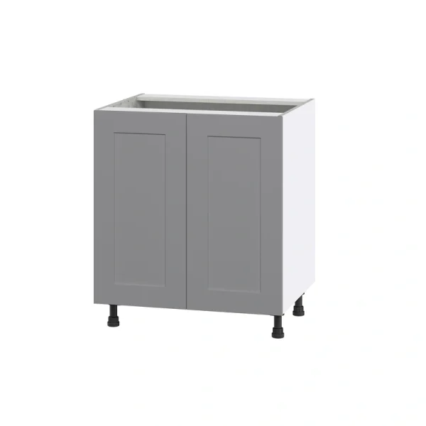 Hugo&Borg Beaumont 30-in W x 34.5-in H x 24-in D Slate Gray Base Fully Assembled Cabinet (Flat Panel Shaker Door Style)