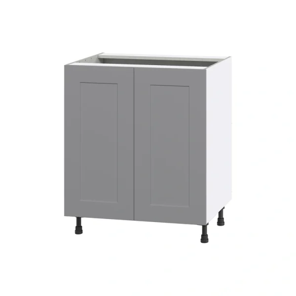 Hugo&Borg Beaumont 30-in W x 34.5-in H x 24-in D Slate Gray Sink Base Fully Assembled Cabinet (Flat Panel Shaker Style)