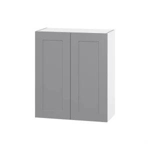 Hugo&Borg Beaumont 30-in W x 35-in H x 14-in D Slate Gray Wall Fully Assembled Cabinet (Flat Panel Shaker Door Style)