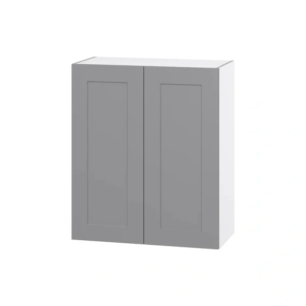 Hugo&Borg Beaumont 30-in W x 35-in H x 14-in D Slate Gray Wall Fully Assembled Cabinet (Flat Panel Shaker Door Style)