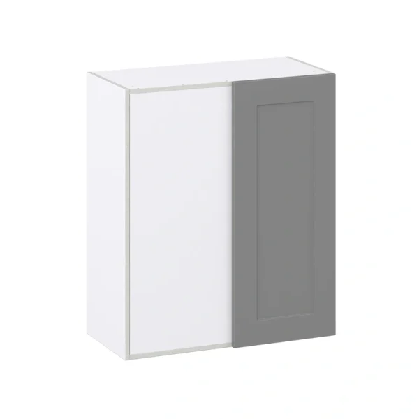 Hugo&Borg Beaumont 30-in W x 35-in H x 14-in D Slate Gray Wall Fully Assembled Cabinet (Recessed Panel Shaker Door Style)