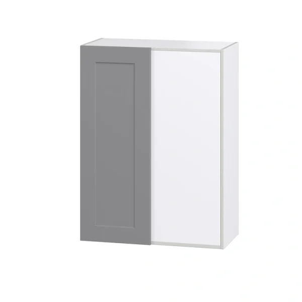 Hugo&Borg Beaumont 30-in W x 40-in H x 14-in D Slate Gray Wall Fully Assembled Cabinet (Recessed Panel Shaker Door Style) T726921091