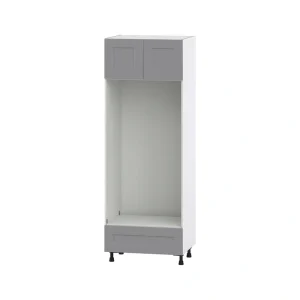 Hugo&Borg Beaumont 30-in W x 84.5-in H x 24-in D Slate Gray 1-Drawer Double Oven Base Fully Assembled Cabinet (Flat Panel Shaker Style) T726920025
