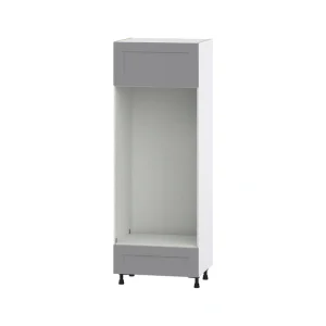 Hugo&Borg Beaumont 30-in W x 84.5-in H x 24-in D Slate Gray 1-Drawer Double Oven Base Fully Assembled Cabinet (Flat Panel Shaker Style) T726920026