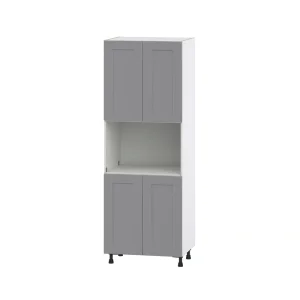 Hugo&Borg Beaumont 30-in W x 84.5-in H x 24-in D Slate Gray Pantry Fully Assembled Cabinet (Flat Panel Shaker Door Style) T726920028