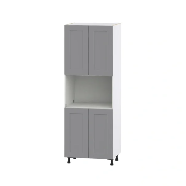 Hugo&Borg Beaumont 30-in W x 84.5-in H x 24-in D Slate Gray Pantry Fully Assembled Cabinet (Flat Panel Shaker Door Style) T726920028