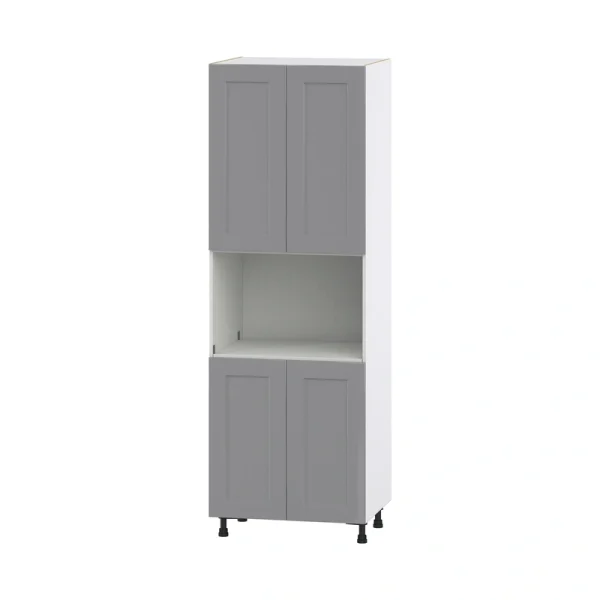 Hugo&Borg Beaumont 30-in W x 89.5-in H x 24-in D Slate Gray Pantry Fully Assembled Cabinet (Flat Panel Shaker Door Style) T726920024