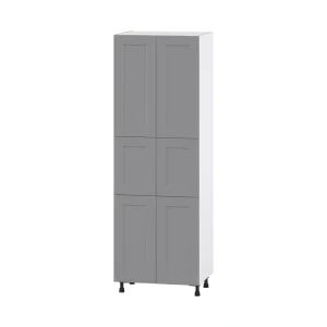 Hugo&Borg Beaumont 30-in W x 89.5-in H x 24-in D Slate Gray Pantry Fully Assembled Cabinet (Flat Panel Shaker Door Style) T726920029
