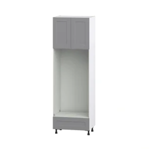 Hugo&Borg Beaumont 30-in W x 94.5-in H x 24-in D Slate Gray 1-Drawer Single or Double Oven Pantry Fully Assembled Cabinet (Recessed Panel Shaker Style)