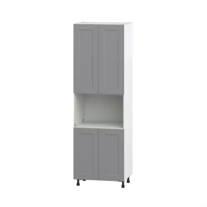 Hugo&Borg Beaumont 30-in W x 94.5-in H x 24-in D Slate Gray Pantry Fully Assembled Cabinet (Recessed Panel Shaker Door Style) T726920926