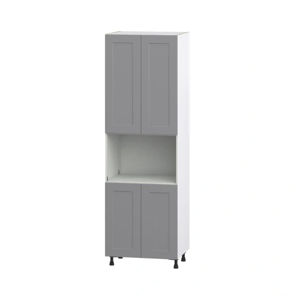 Hugo&Borg Beaumont 30-in W x 94.5-in H x 24-in D Slate Gray Pantry Fully Assembled Cabinet (Recessed Panel Shaker Door Style) T726920926