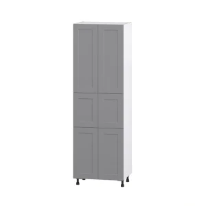Hugo&Borg Beaumont 30-in W x 94.5-in H x 24-in D Slate Gray Pantry Fully Assembled Cabinet (Recessed Panel Shaker Door Style) T726920932