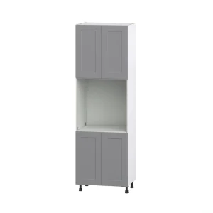 Hugo&Borg Beaumont 30-in W x 94.5-in H x 24-in D Slate Gray Single Oven Pantry Fully Assembled Cabinet (Recessed Panel Shaker Style)