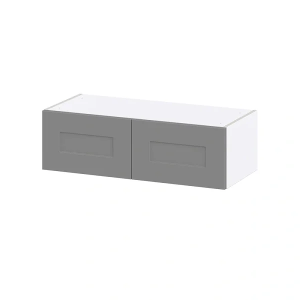 Hugo&Borg Beaumont 33-in W x 10-in H x 14-in D Slate Gray Wall Fully Assembled Cabinet (Recessed Panel Shaker Door Style) T726920898