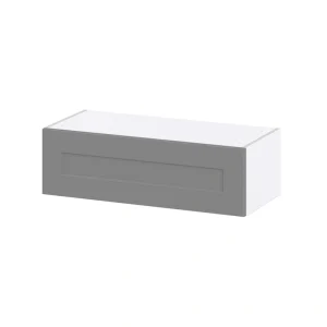 Hugo&Borg Beaumont 33-in W x 10-in H x 14-in D Slate Gray Wall Fully Assembled Cabinet (Recessed Panel Shaker Door Style) T726920901
