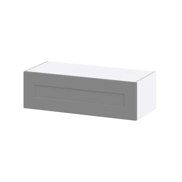 Hugo&Borg Beaumont 33-in W x 10-in H x 14-in D Slate Gray Wall Fully Assembled Cabinet (Recessed Panel Shaker Door Style) T726920901