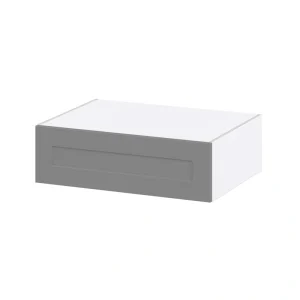 Hugo&Borg Beaumont 33-in W x 10-in H x 24-in D Slate Gray Wall Fully Assembled Cabinet (Recessed Panel Shaker Door Style)