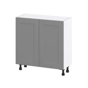Hugo&Borg Beaumont 33-in W x 34.5-in H x 14-in D Slate Gray Base Fully Assembled Cabinet (Recessed Panel Shaker Door Style)