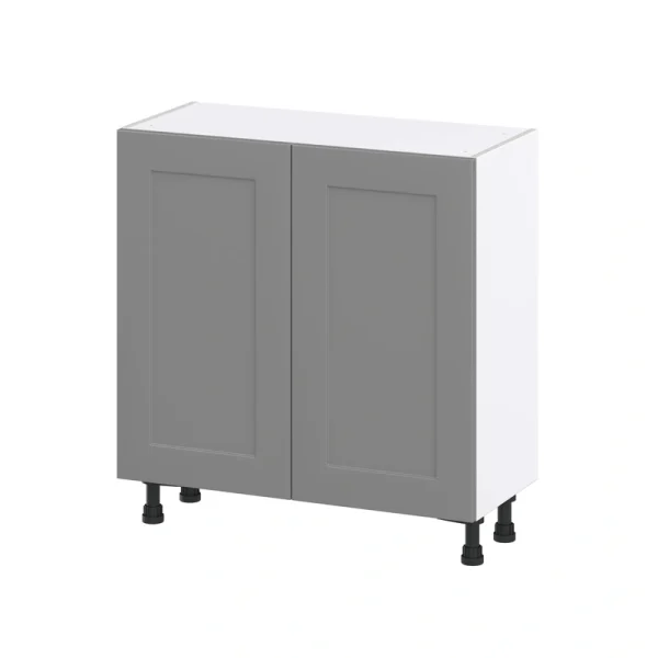 Hugo&Borg Beaumont 33-in W x 34.5-in H x 14-in D Slate Gray Base Fully Assembled Cabinet (Recessed Panel Shaker Door Style)