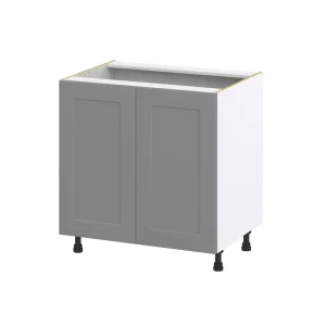 Hugo&Borg Beaumont 33-in W x 34.5-in H x 24-in D Slate Gray 3-Drawers Base Fully Assembled Cabinet (Recessed Panel Shaker Style)