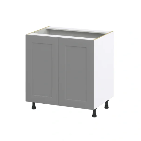Hugo&Borg Beaumont 33-in W x 34.5-in H x 24-in D Slate Gray 3-Drawers Base Fully Assembled Cabinet (Recessed Panel Shaker Style)