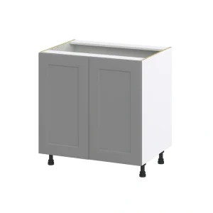 Hugo&Borg Beaumont 33-in W x 34.5-in H x 24-in D Slate Gray Base Fully Assembled Cabinet (Recessed Panel Shaker Door Style)