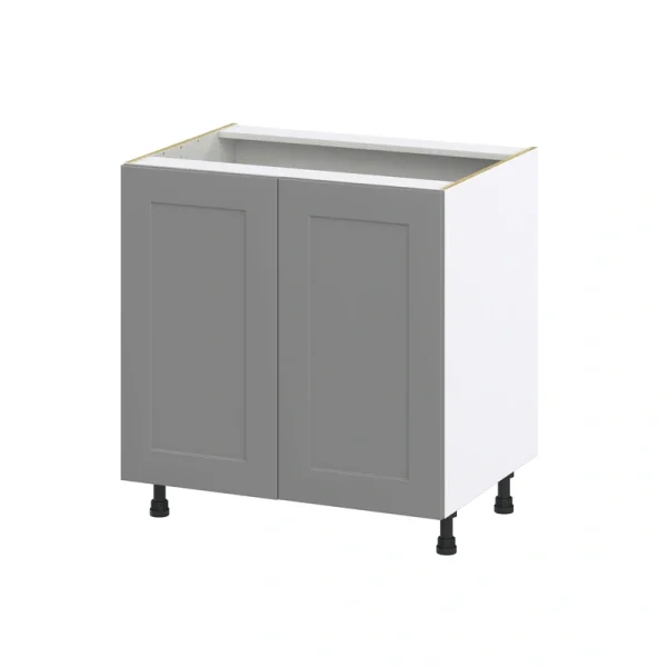 Hugo&Borg Beaumont 33-in W x 34.5-in H x 24-in D Slate Gray Base Fully Assembled Cabinet (Recessed Panel Shaker Door Style)