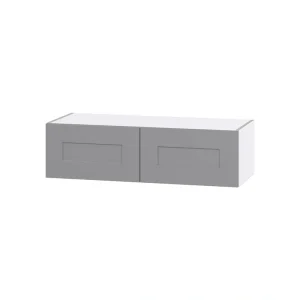 Hugo&Borg Beaumont 36-in W x 10-in H x 14-in D Slate Gray Wall Fully Assembled Cabinet (Flat Panel Shaker Door Style)